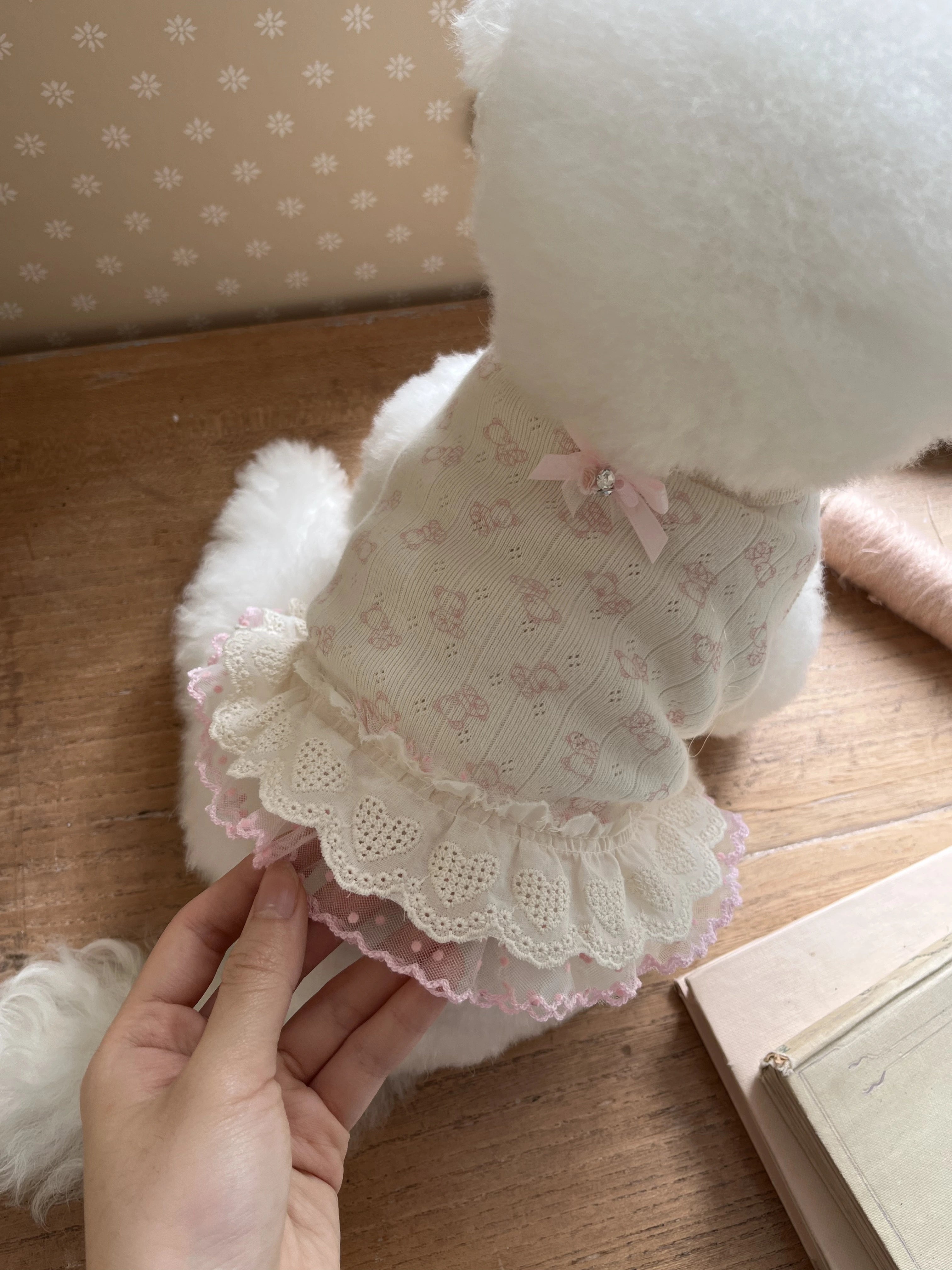 Nini Bear Sleeveless Pink (w/ Hairpin)