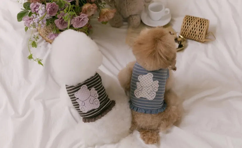 Autumn Bear Top (Blue Gray)