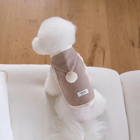 Cozy Knit Poncho (Beige)