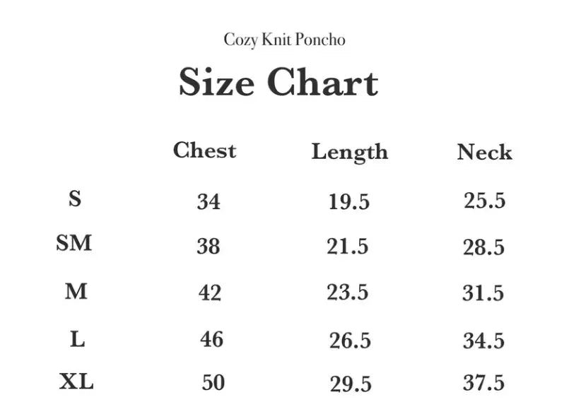 Cozy Knit Poncho (Beige)