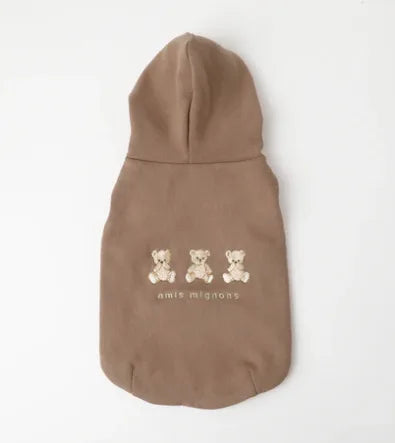 Bear Embroidered Sleeveless Hoodie