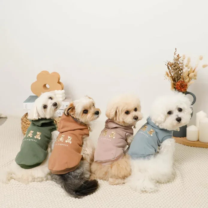 Bear Embroidered Sleeveless Hoodie